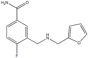 4-fluoro-3-{[(furan-2-ylmethyl)amino]methyl}benzamide Struktur