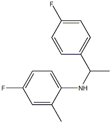 4-fluoro-N-[1-(4-fluorophenyl)ethyl]-2-methylaniline Struktur