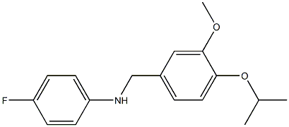 4-fluoro-N-{[3-methoxy-4-(propan-2-yloxy)phenyl]methyl}aniline Struktur