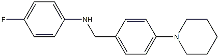 4-fluoro-N-{[4-(piperidin-1-yl)phenyl]methyl}aniline Struktur