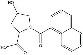 4-hydroxy-1-(naphthalen-1-ylcarbonyl)pyrrolidine-2-carboxylic acid Struktur