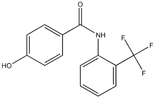 4-hydroxy-N-[2-(trifluoromethyl)phenyl]benzamide Struktur