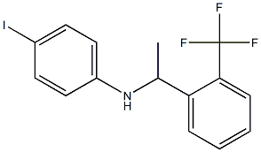 4-iodo-N-{1-[2-(trifluoromethyl)phenyl]ethyl}aniline Struktur