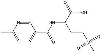 4-methanesulfonyl-2-[(6-methylpyridin-3-yl)formamido]butanoic acid Struktur