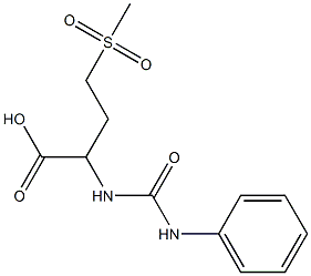 4-methanesulfonyl-2-[(phenylcarbamoyl)amino]butanoic acid Struktur