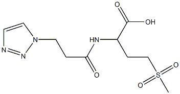 4-methanesulfonyl-2-[3-(1H-1,2,3-triazol-1-yl)propanamido]butanoic acid Struktur