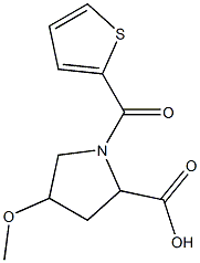 4-methoxy-1-(thien-2-ylcarbonyl)pyrrolidine-2-carboxylic acid Struktur