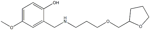 4-methoxy-2-({[3-(oxolan-2-ylmethoxy)propyl]amino}methyl)phenol Struktur