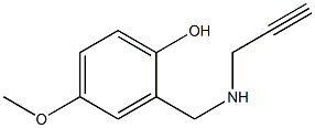 4-methoxy-2-[(prop-2-yn-1-ylamino)methyl]phenol Struktur