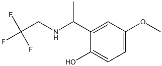 4-methoxy-2-{1-[(2,2,2-trifluoroethyl)amino]ethyl}phenol Struktur