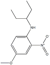 4-methoxy-2-nitro-N-(pentan-3-yl)aniline Struktur