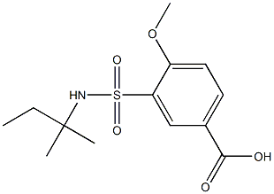 4-methoxy-3-[(2-methylbutan-2-yl)sulfamoyl]benzoic acid Struktur