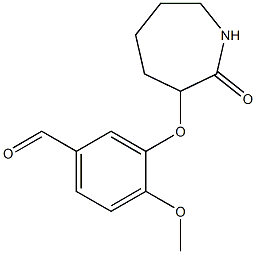 4-methoxy-3-[(2-oxoazepan-3-yl)oxy]benzaldehyde Struktur