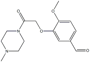 4-methoxy-3-[2-(4-methylpiperazin-1-yl)-2-oxoethoxy]benzaldehyde Struktur