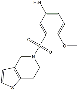 4-methoxy-3-{4H,5H,6H,7H-thieno[3,2-c]pyridine-5-sulfonyl}aniline Struktur