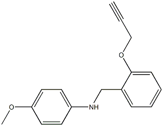 4-methoxy-N-{[2-(prop-2-yn-1-yloxy)phenyl]methyl}aniline Struktur