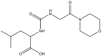 4-methyl-2-({[2-(morpholin-4-yl)-2-oxoethyl]carbamoyl}amino)pentanoic acid Struktur