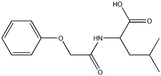 4-methyl-2-(2-phenoxyacetamido)pentanoic acid Struktur