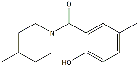 4-methyl-2-[(4-methylpiperidin-1-yl)carbonyl]phenol Struktur