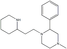 4-methyl-2-phenyl-1-[2-(piperidin-2-yl)ethyl]piperazine Struktur