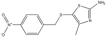 4-methyl-5-[(4-nitrobenzyl)thio]-1,3-thiazol-2-amine Struktur