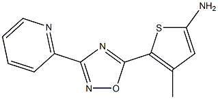 4-methyl-5-[3-(pyridin-2-yl)-1,2,4-oxadiazol-5-yl]thiophen-2-amine Struktur