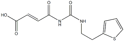 4-oxo-4-({[2-(thiophen-2-yl)ethyl]carbamoyl}amino)but-2-enoic acid Struktur