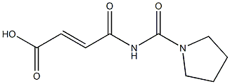 4-oxo-4-(pyrrolidin-1-ylcarbonylamino)but-2-enoic acid Struktur