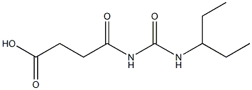 4-oxo-4-[(pentan-3-ylcarbamoyl)amino]butanoic acid Struktur