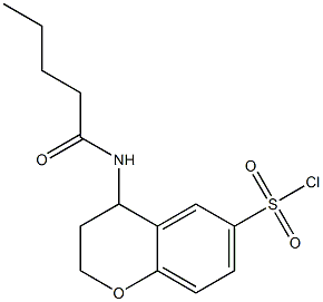 4-pentanamido-3,4-dihydro-2H-1-benzopyran-6-sulfonyl chloride Struktur