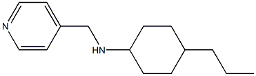 4-propyl-N-(pyridin-4-ylmethyl)cyclohexan-1-amine Struktur