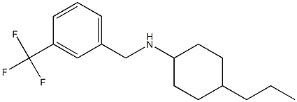 4-propyl-N-{[3-(trifluoromethyl)phenyl]methyl}cyclohexan-1-amine Struktur