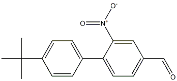 4'-tert-butyl-2-nitro-1,1'-biphenyl-4-carbaldehyde Struktur