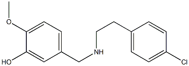 5-({[2-(4-chlorophenyl)ethyl]amino}methyl)-2-methoxyphenol Struktur