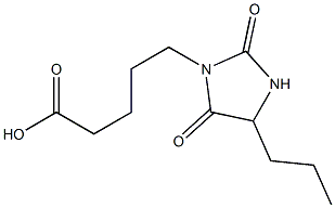 5-(2,5-dioxo-4-propylimidazolidin-1-yl)pentanoic acid Struktur