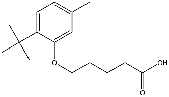 5-(2-tert-butyl-5-methylphenoxy)pentanoic acid Struktur