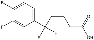 5-(3,4-difluorophenyl)-5,5-difluoropentanoic acid Struktur