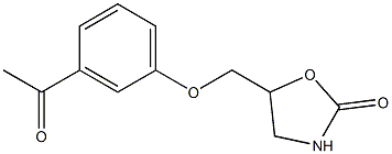 5-(3-acetylphenoxymethyl)-1,3-oxazolidin-2-one Struktur