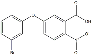 5-(3-bromophenoxy)-2-nitrobenzoic acid Struktur