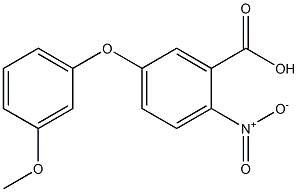 5-(3-methoxyphenoxy)-2-nitrobenzoic acid Struktur