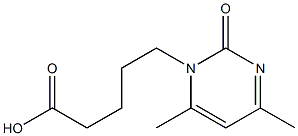 5-(4,6-dimethyl-2-oxo-1,2-dihydropyrimidin-1-yl)pentanoic acid Struktur