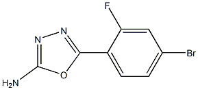 5-(4-bromo-2-fluorophenyl)-1,3,4-oxadiazol-2-amine Struktur