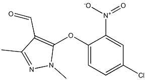 5-(4-chloro-2-nitrophenoxy)-1,3-dimethyl-1H-pyrazole-4-carbaldehyde Struktur