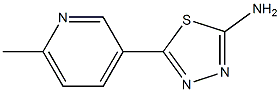 5-(6-methylpyridin-3-yl)-1,3,4-thiadiazol-2-amine Struktur