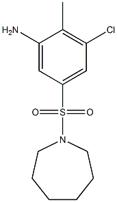 5-(azepane-1-sulfonyl)-3-chloro-2-methylaniline Struktur