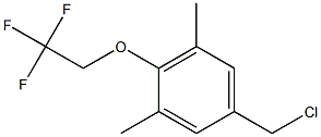 5-(chloromethyl)-1,3-dimethyl-2-(2,2,2-trifluoroethoxy)benzene Struktur