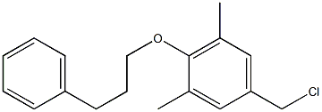 5-(chloromethyl)-1,3-dimethyl-2-(3-phenylpropoxy)benzene Struktur