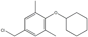 5-(chloromethyl)-2-(cyclohexyloxy)-1,3-dimethylbenzene Struktur