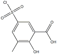 5-(chlorosulfonyl)-2-hydroxy-3-methylbenzoic acid Struktur