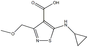 5-(cyclopropylamino)-3-(methoxymethyl)isothiazole-4-carboxylic acid Struktur